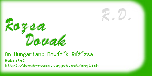 rozsa dovak business card